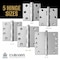 Embassy 3 x 3 Solid Brass Hinge, Polished Chrome Finish with Acorn Tips 3030US26AA-1 - alternate 6